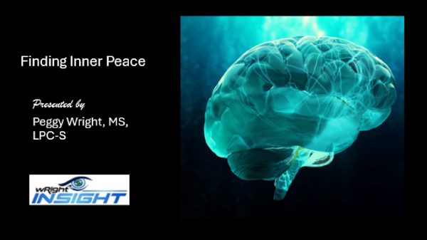 FINDING INNER PEACE – Thursday, September 25th, 6:00pm-7:30pm